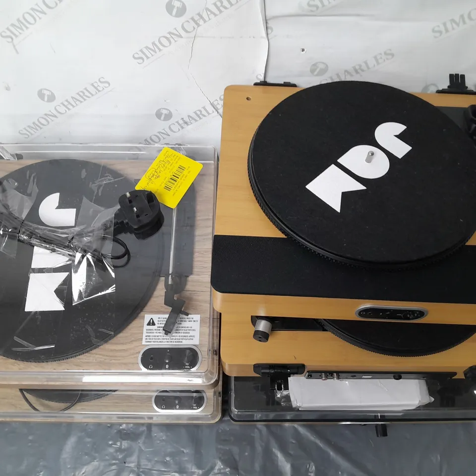 LOT OF 5 UNBOXED JAM PORTABLE BLUETOOTH TURNTABLES