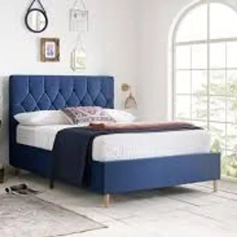 BOXED BIRLEA SMALL DOUBLE LOXLEY FABRIC BED - BLUE (1 BOX)