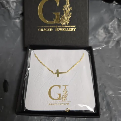 GRACED JEWELLERY GOLD TONE CROSS NECKLACE