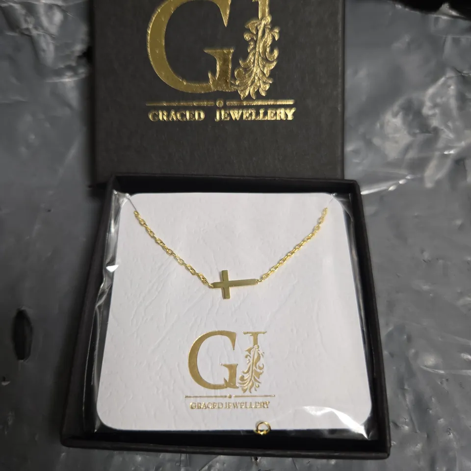 GRACED JEWELLERY GOLD TONE CROSS NECKLACE