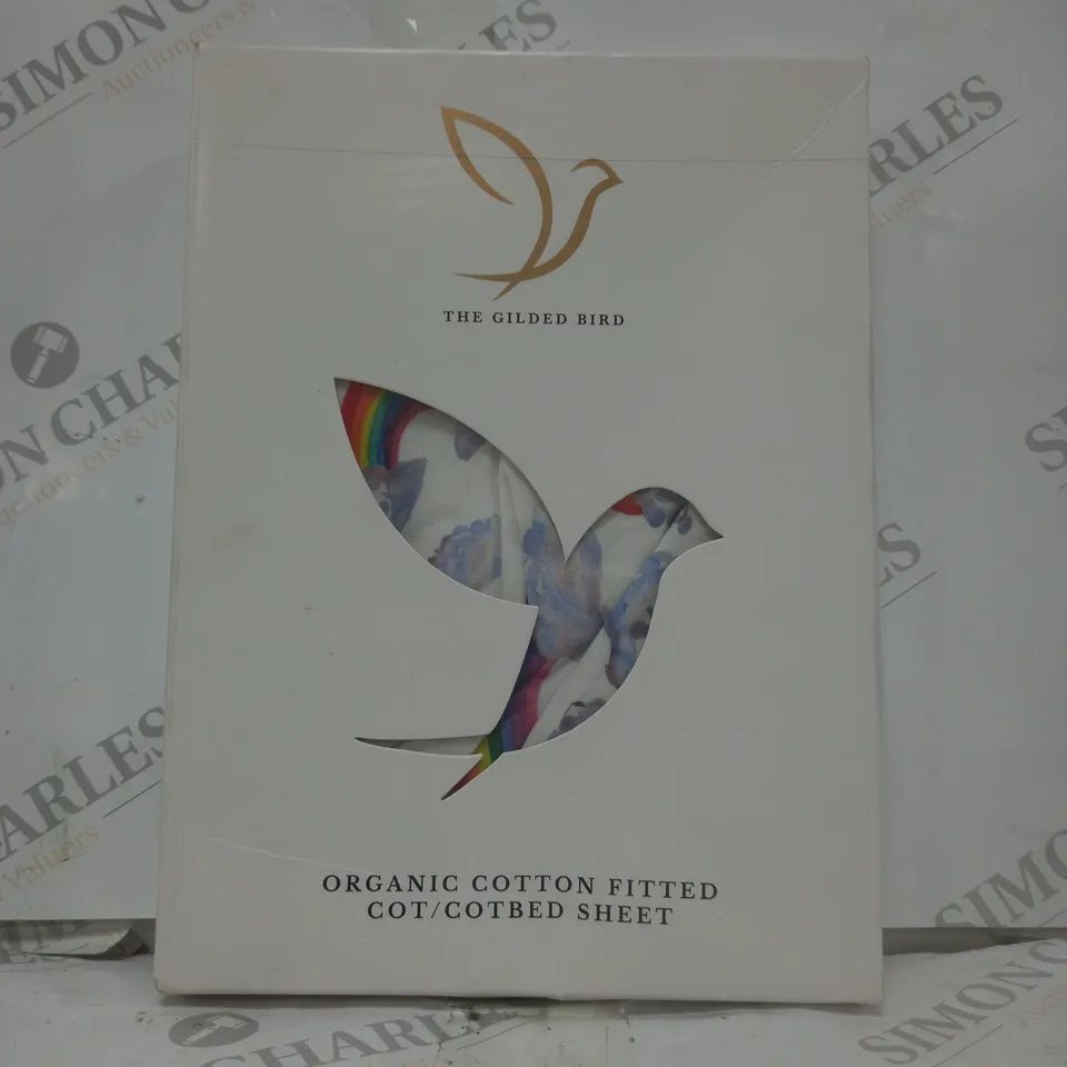 THE GILDED BIRD ORGANIC COTTON FITTED COTBED SHEET 