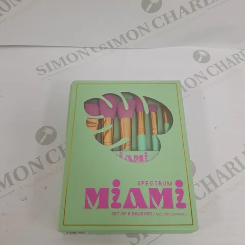 BOXED SPECTRUM MIAMI 6 PIECE BRUSH SET