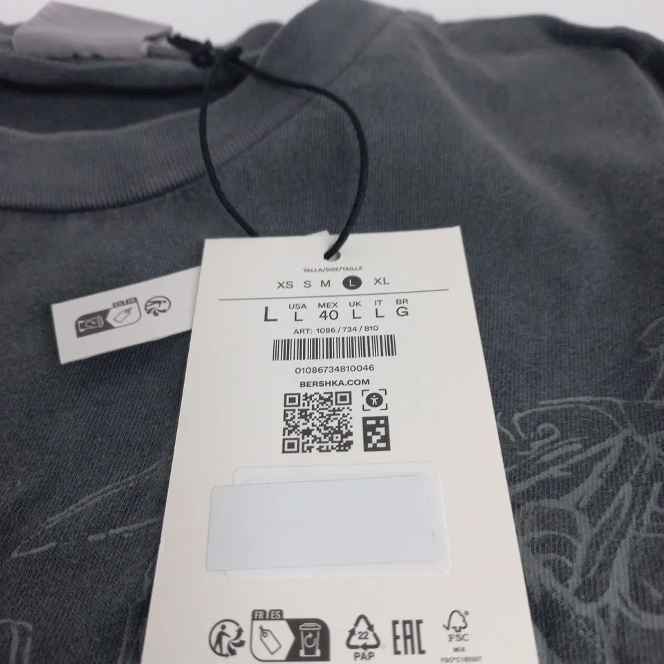 BERSHKA GREY SPIDERMAN LARGE T SHIRT