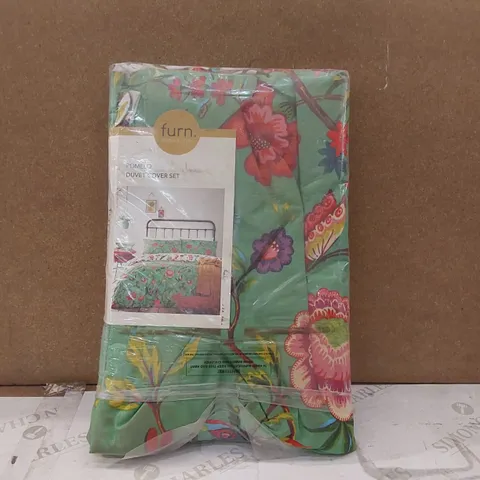 BAGGED RUFUS COTTON BLEND, POLYESTER FLORAL DUVET COVER SET WITH PILLOWCASES - KING SIZE