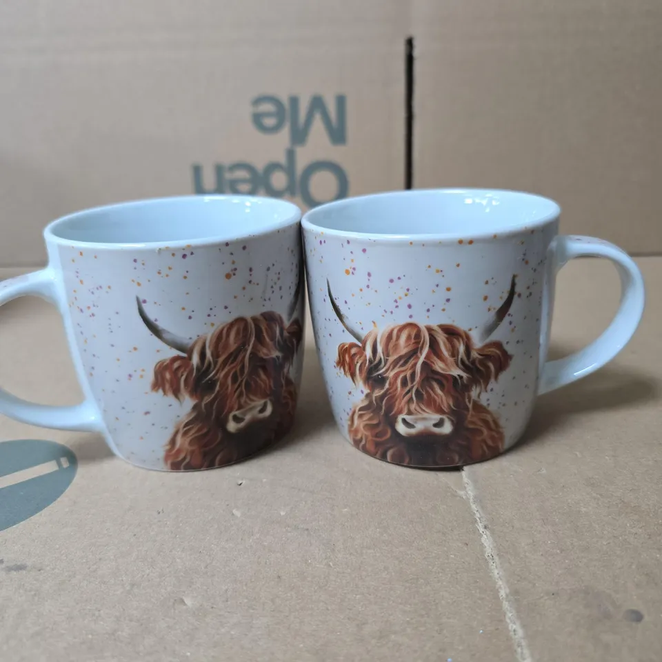 NEXT HAMISH HIGHLAND COW MUGS – SET OF 2 CERAMIC MUGS 