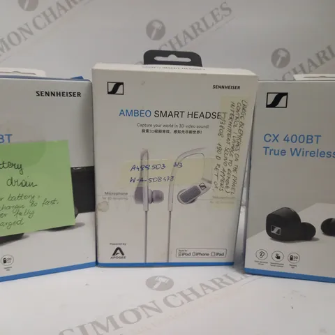 LOT OF 10 PAIRS OF SENNHEISER EARPHONES