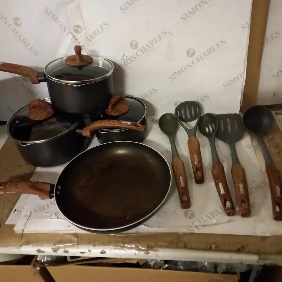 TOWER INDUCTION FRYING PAN AND SAUCEPAN SET