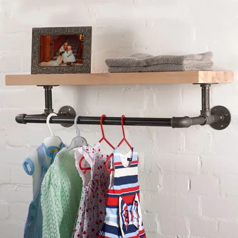 BOXED ERIK SOLID WOOD ACCENT SHELF
