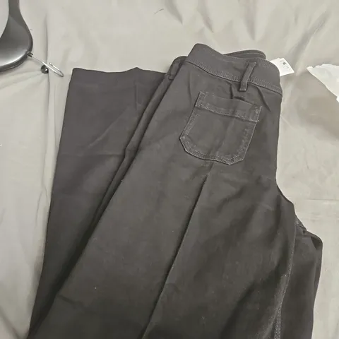 MANGO WIDE LEG TROUSERS BLACK SIZE EU 38