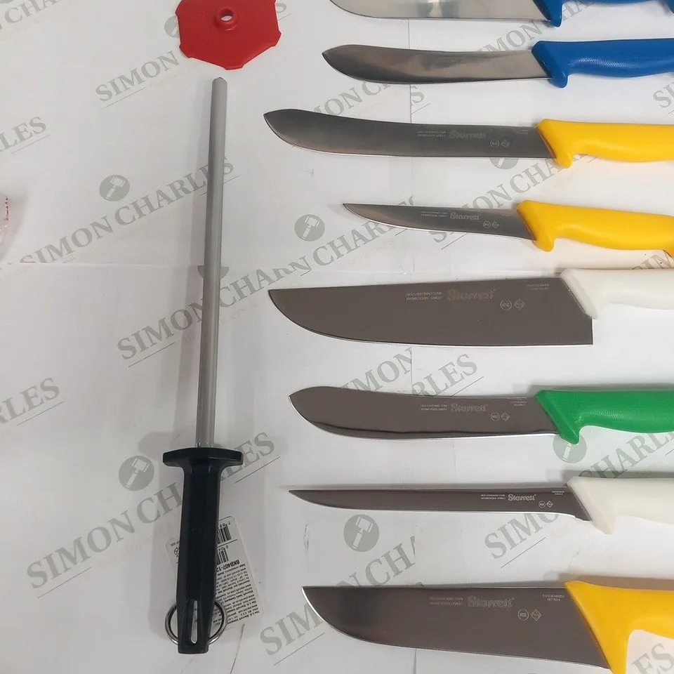 APPROXIMATELY 11 ASSORTED STARRETT KNIVES AND UNTENSILS 