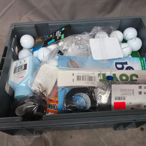 APPROXIMATELY 15 ASSORTED HOUSEHOLD PRODUCTS TO INCLUDE GOLF BALLS , HAND WARMERS , ETC 