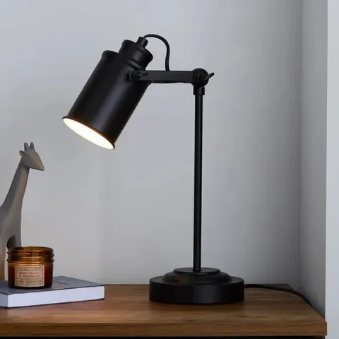 BOXED HEALY BLACK INDUSTRIAL TABLE LAMP