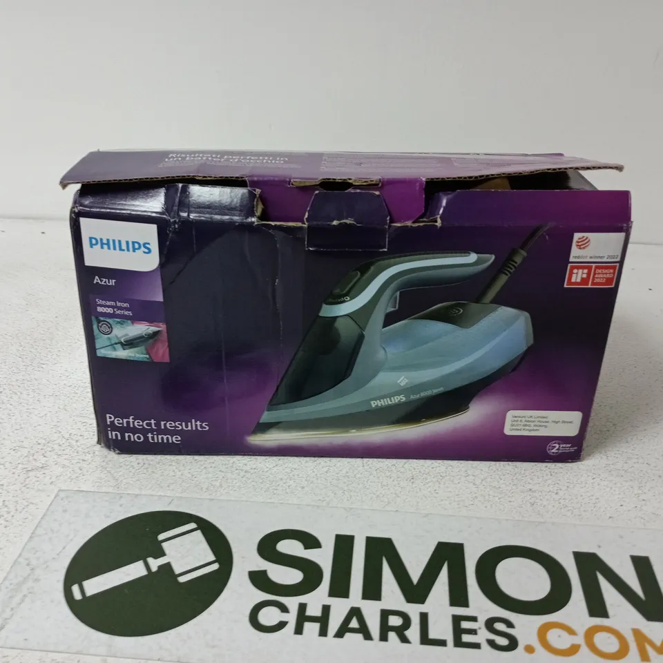 PHILIPS AZUR STEAM IRON 8000 SERIES – BOXED