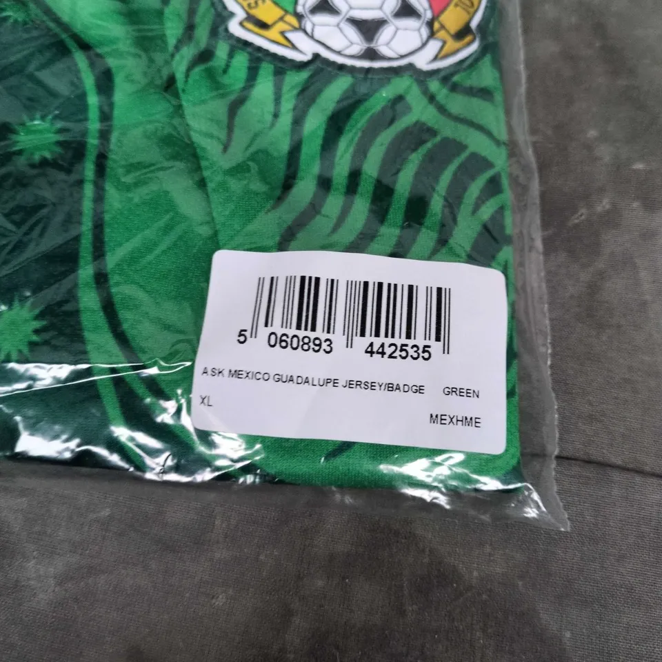 ASK MEXICO GUADALUPE BADGE JERSEY IN GREEN SIZE XL