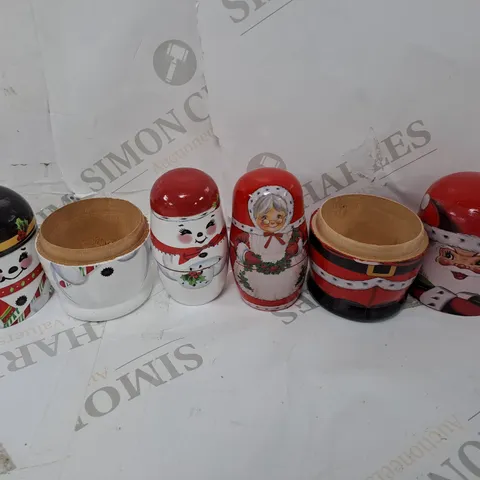 MR CHRISTMAS SET OF 2 NESTING DOLLS