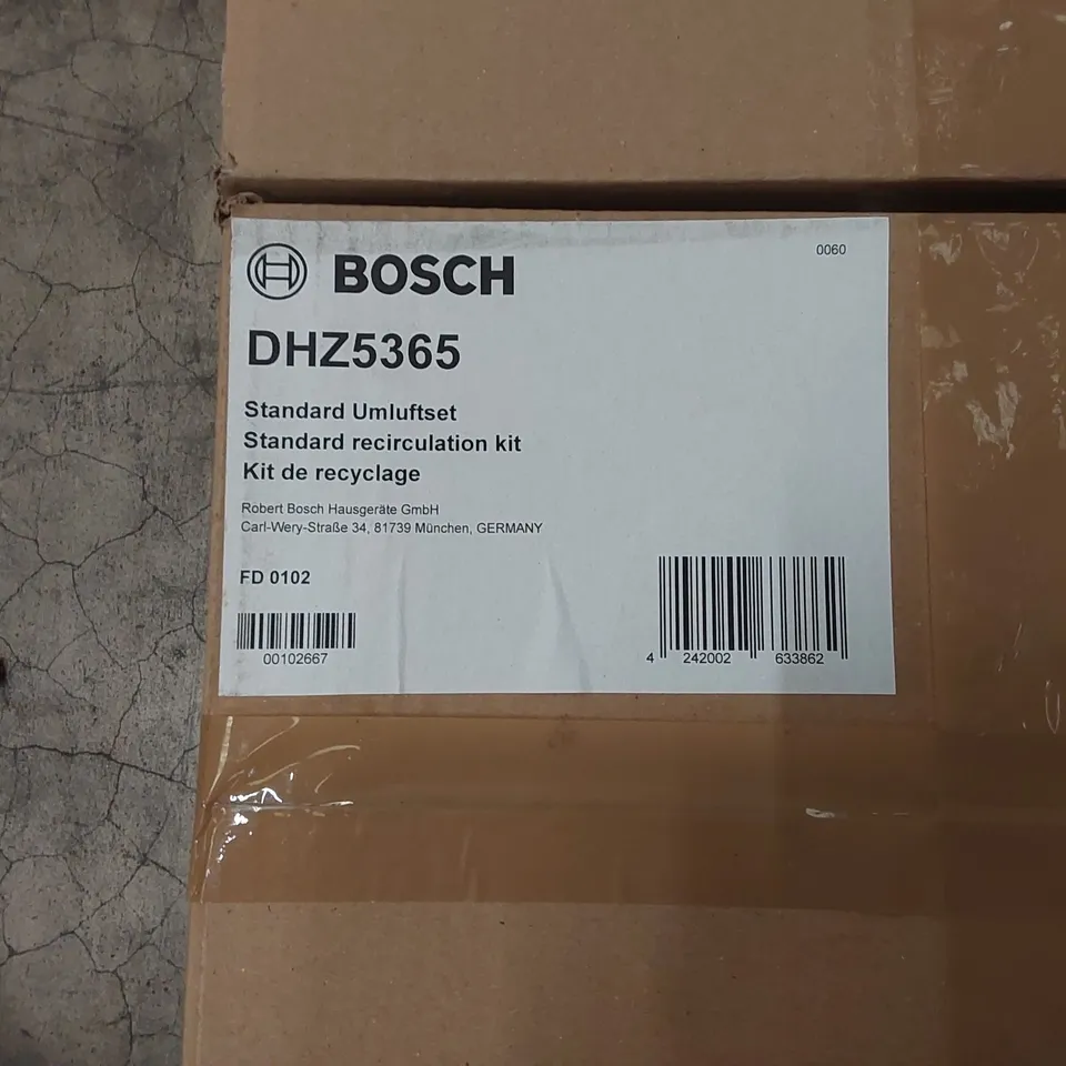 4x BRAND NEW BOSCH DHZ5365 STANDARD RECIRCULATION KITS (4 BOXES)