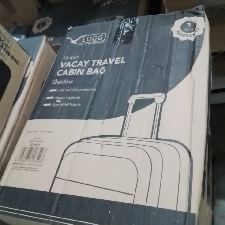 BOXED LUGG 15INCH VACAY TRAVEL CABIN BAG SHADOW