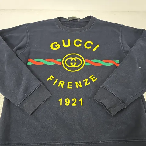 GUCCI FIRENZE 1921 SWEATSHIRT – NAVY - SIZE UNSPECIFIED
