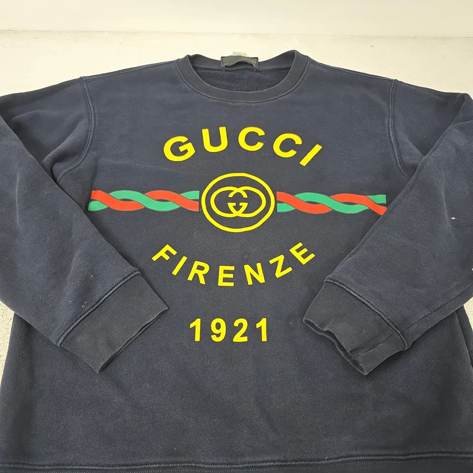 GUCCI FIRENZE 1921 SWEATSHIRT – NAVY - SIZE UNSPECIFIED