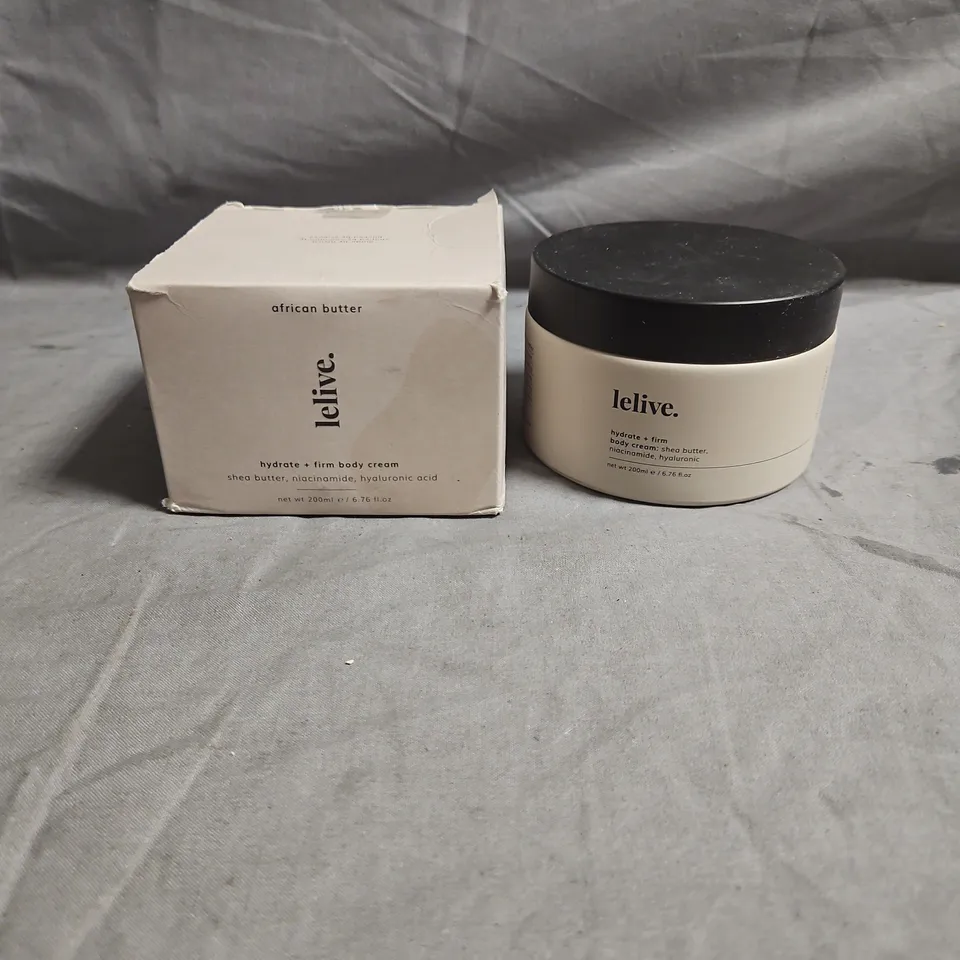 LELIVE AFRICAN BUTTER HYDRATE + FIRM BODY CREAM – 200 ML, BOXED