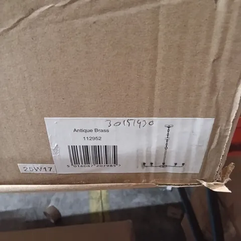 BOXED ANTIQUE BRASS CHANDELIER