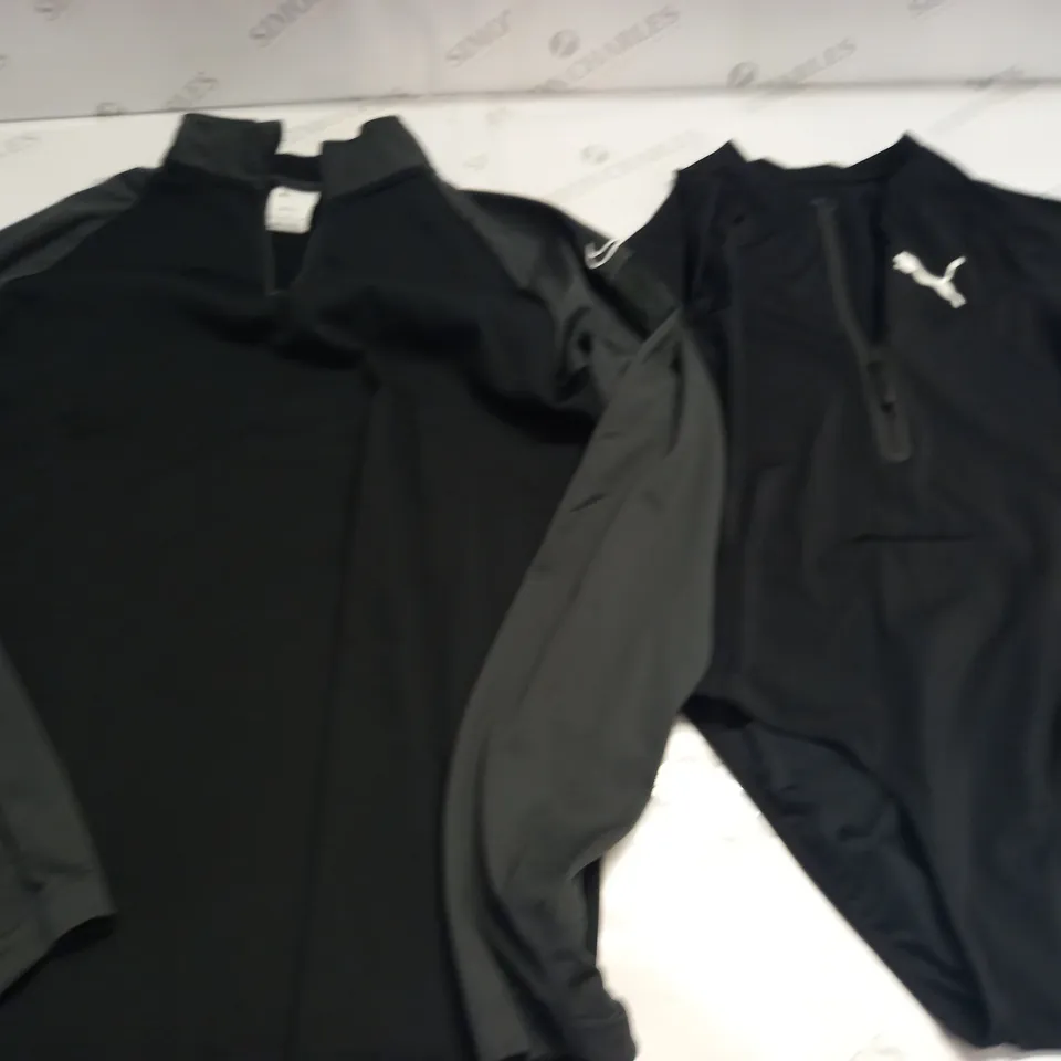 LOT OF 5 ASSORTED SPORTS CLOTHING ITEMS TO INCLUDE ONE PIECE SUIT, SHORTS, LEGGINGS AND VEST IN VARIOUS SIZES TO INCLUDE NIKE AND PUMA