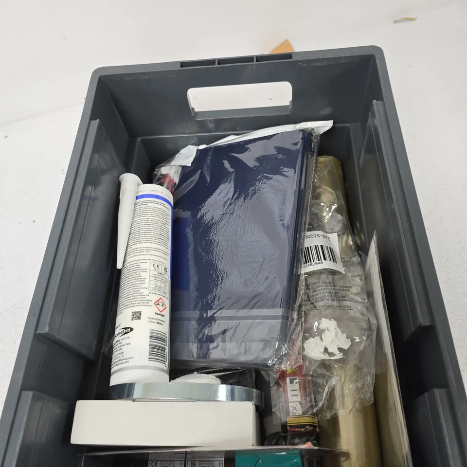 TOTE OF APPROXIMATELY 12 ASSORTED ITEMS TO INCLUDE: NO MORE NAILS