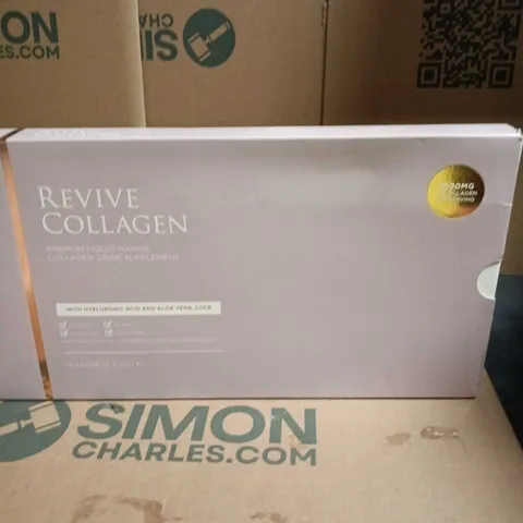 REVIVE COLLAGEN PREMIUM LIQUID MARINE COLLAGEN DRINK SUPPLEMENT WITH HYALURONIC ACID AND ALOE VERA JUICE - 14 SACHETS