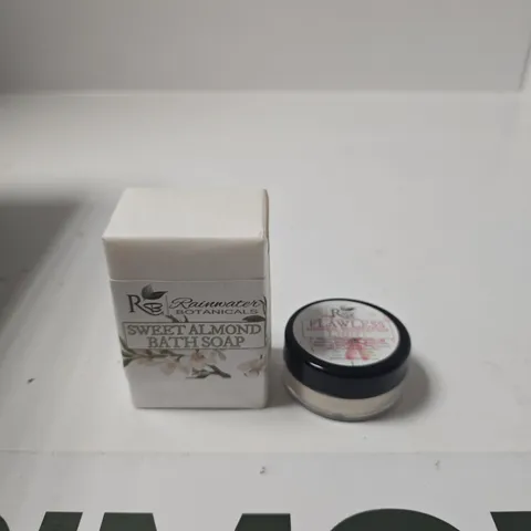 RAINWATER BOTANICALS SWEET ALMOND BATH SOAP (BOXED) AND MINERAL FOUNDATON LIGHT