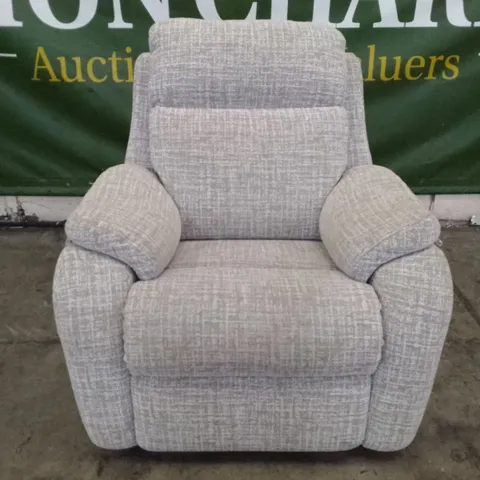 QUALITY DESIGNER G-PLAN KINGSBURY ELECTRIC RECLINER CHAIR - SHORE OATMEAL FABRIC 