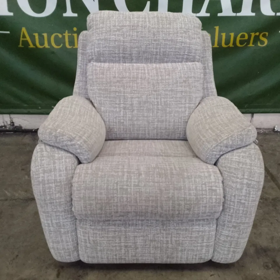 QUALITY DESIGNER G-PLAN KINGSBURY ELECTRIC RECLINER CHAIR - SHORE OATMEAL FABRIC 