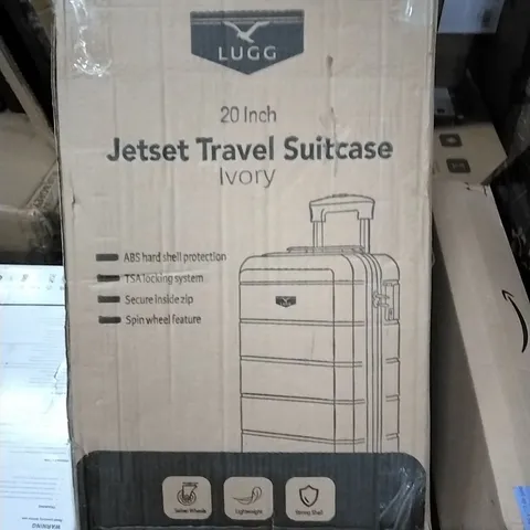 BOXED LUGG 20 INCH JETSET TRAVEL SUITCASE - IVORY 