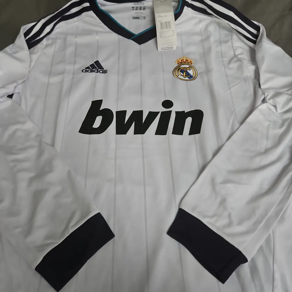REAL MADRID ADIDAS FOOTBALL SHIRT - SERGIO RAMOS #4, SIZE L