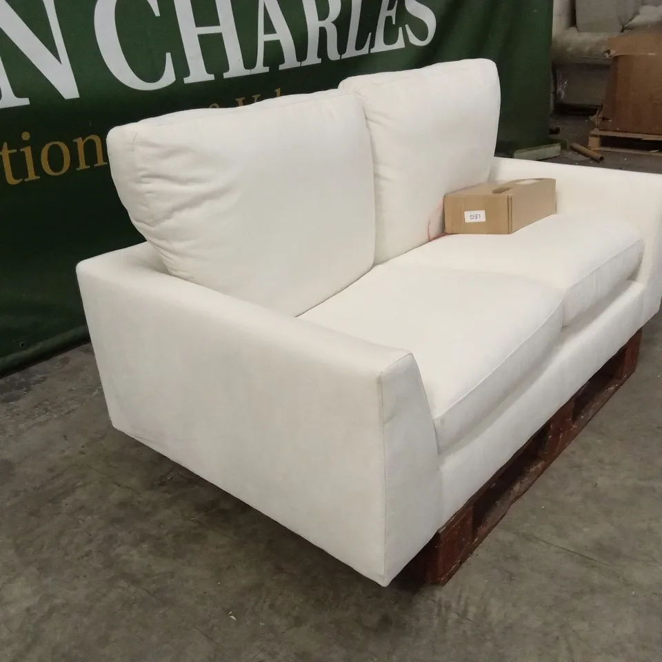 LEXI 2 SEATER SOFA, CREAM HOUSE PLUSH FABRIC