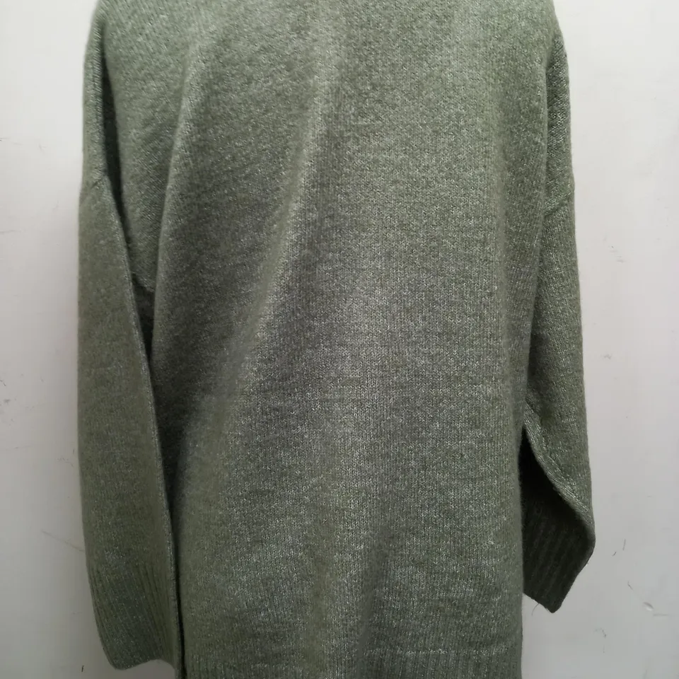 GREEN COTTON SWEATER - SIZE 12