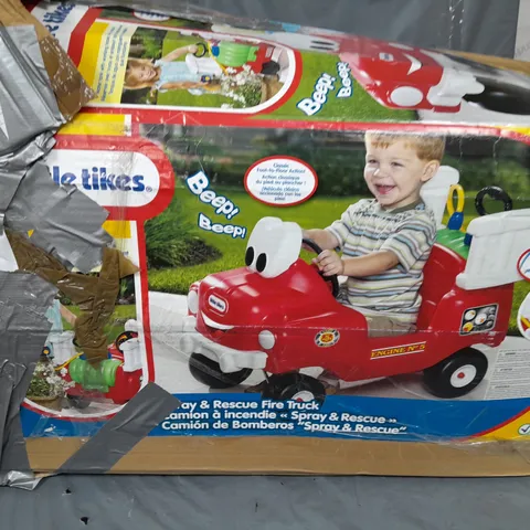 BOXED LITTLE TIKES SPRAY & RESCUE FIRE TRUCK