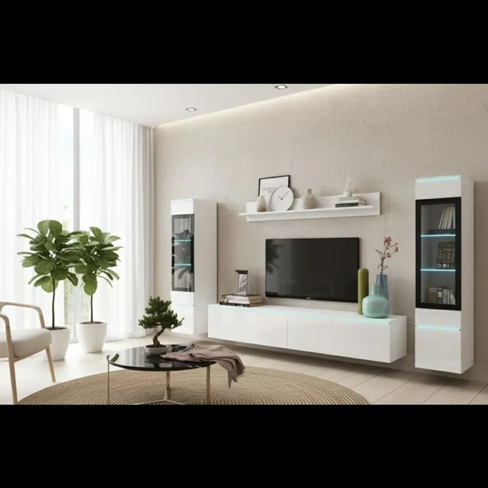 BOXED DORFMAN ENTERTAINMENT UNIT FOR TVS UP TO 78" (3 BOXES)