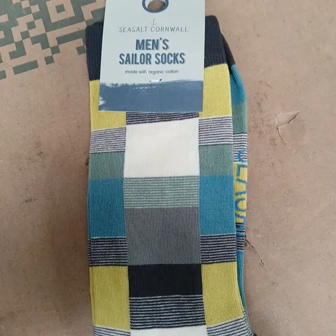 SEASALT CORNWALL MEN'S SAILOR SOCKS – ORGANIC COTTON, UK 8-12