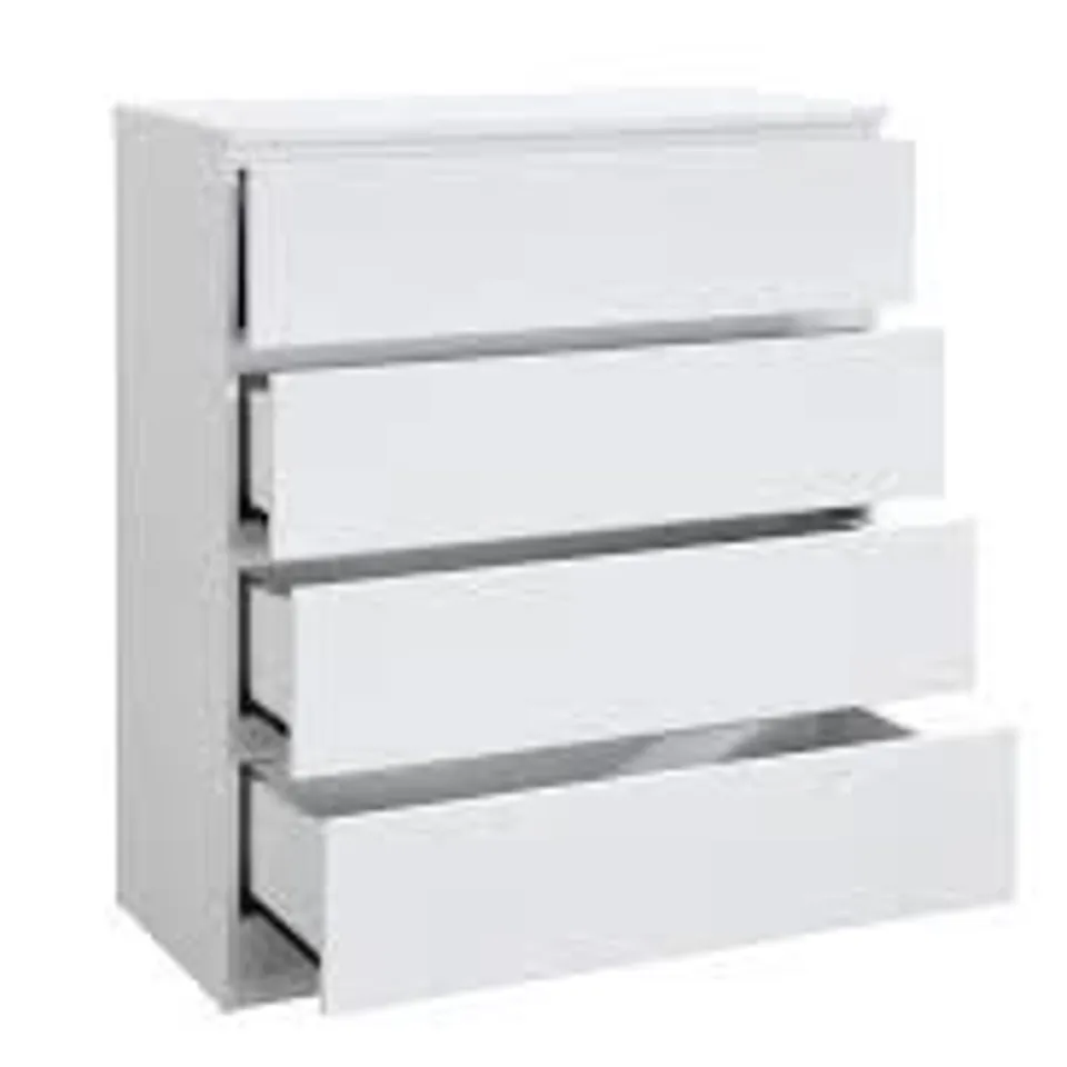 BOXED BIRLEA OSLO 4 DRAWER CHEST - WHITE (2 BOXES)