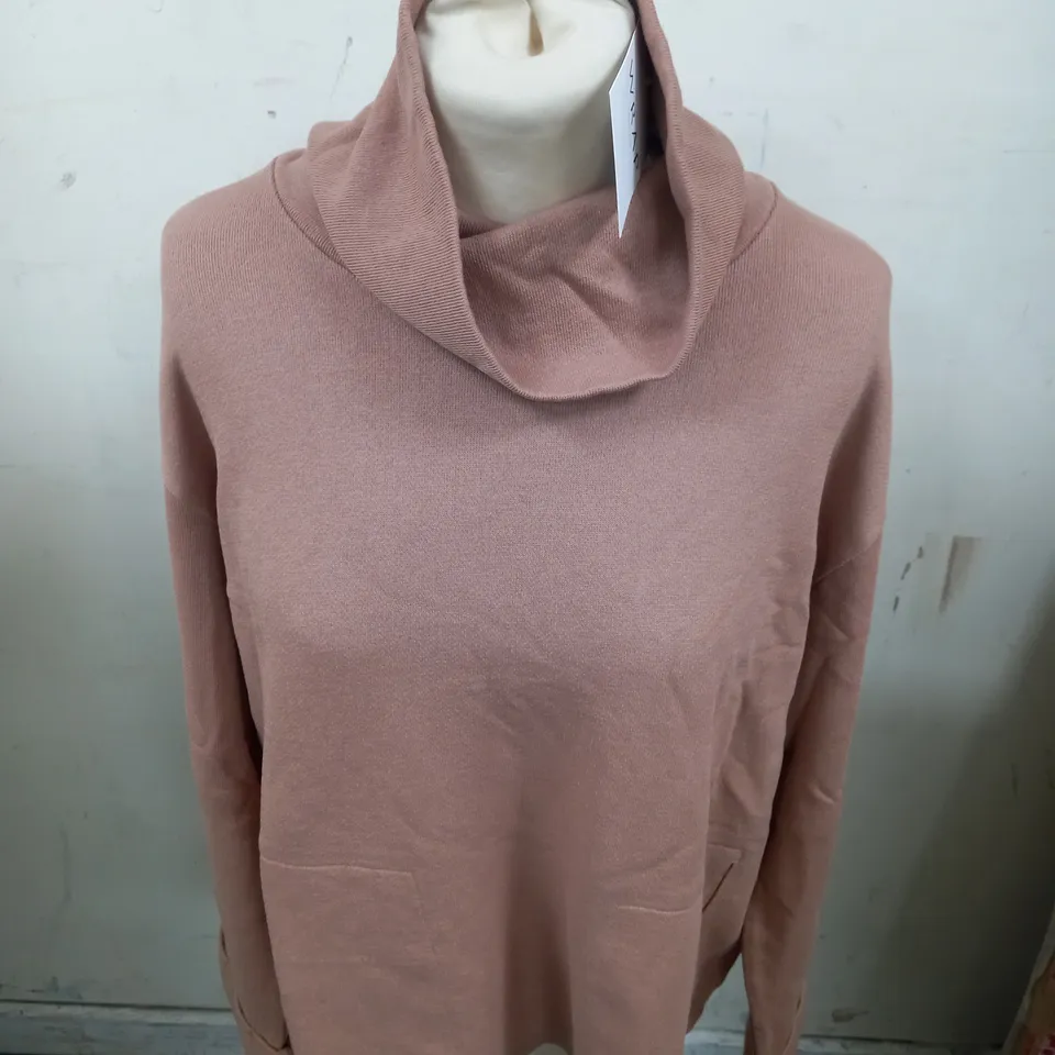 WRAP LONDON PINK TAN TURTLENECK LONG SLEEVE JUMPER - 12