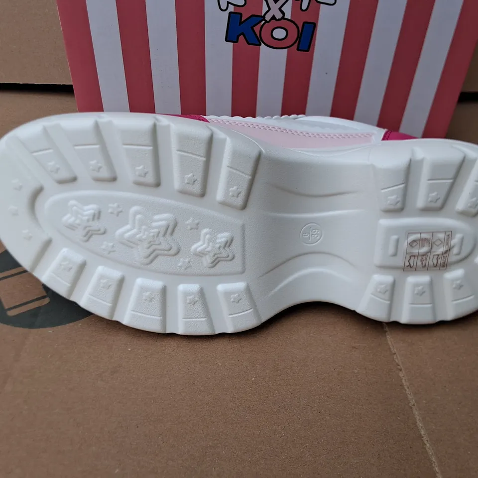 BRAND NEW BOXED KOI KETNIPZ LOVEABLE ANTICS CHUNKY TRAINERS IN PINK - UK 6