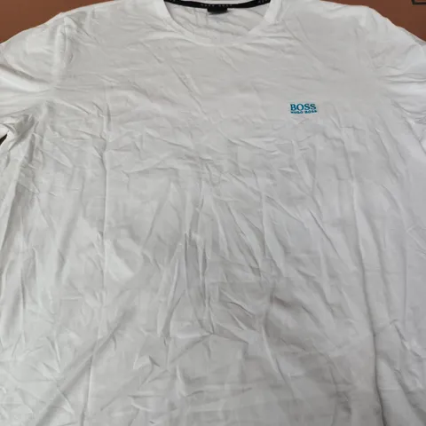 HUGO BOSS WHITE T-SHIRT WITH LOGO - SIZE XL