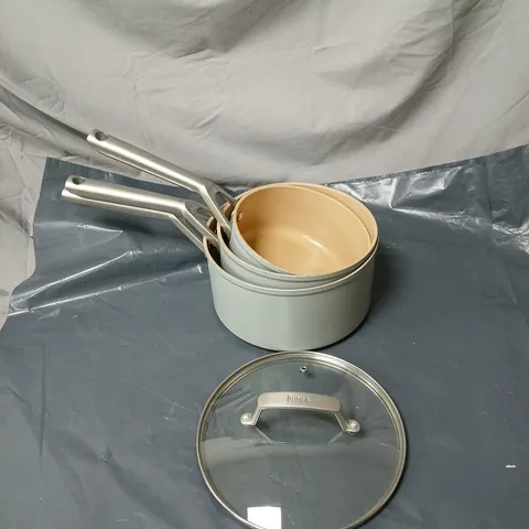NINJA 3 PAN SET WITH 1 GLASS LID UNBOXED