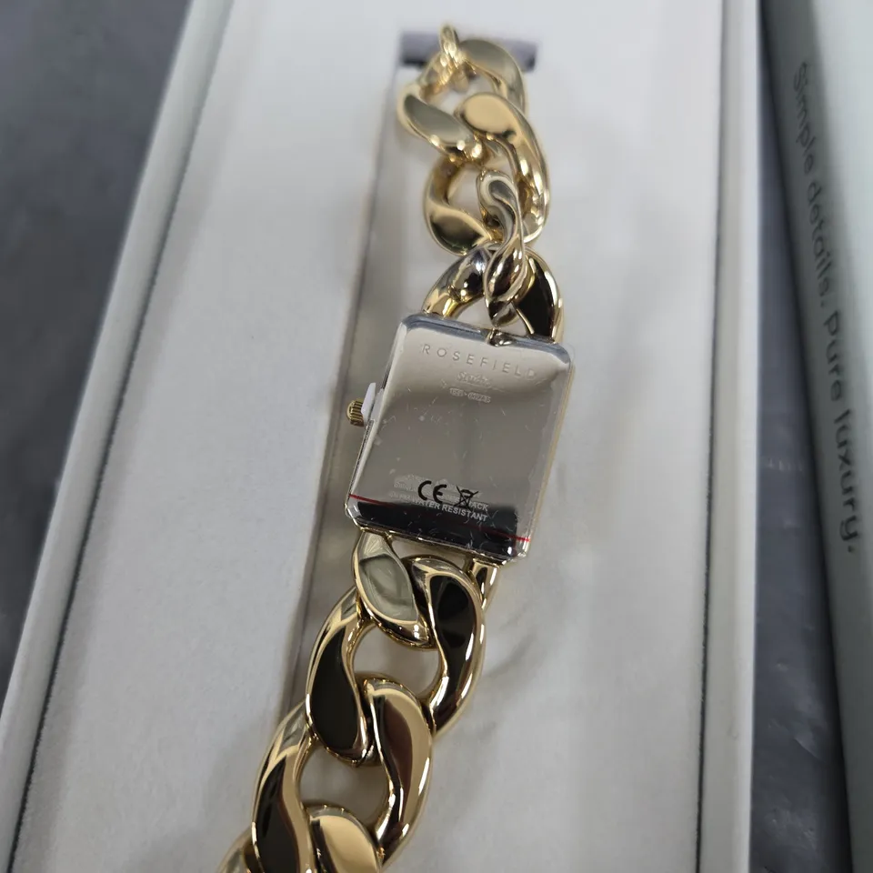 OCTAGON XS CHAIN WATCH STUDIO EDITION WITH SILVER DIAL IN A GOLD IP CASE AND STAINLESS STEEL BRACELET