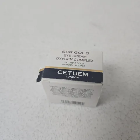 CETUEM LONDON SCR GOLD EYE CREAM OXYGEN COMPLEX – 24 CARAT GOLD NATURAL ACTIVES - 15ML