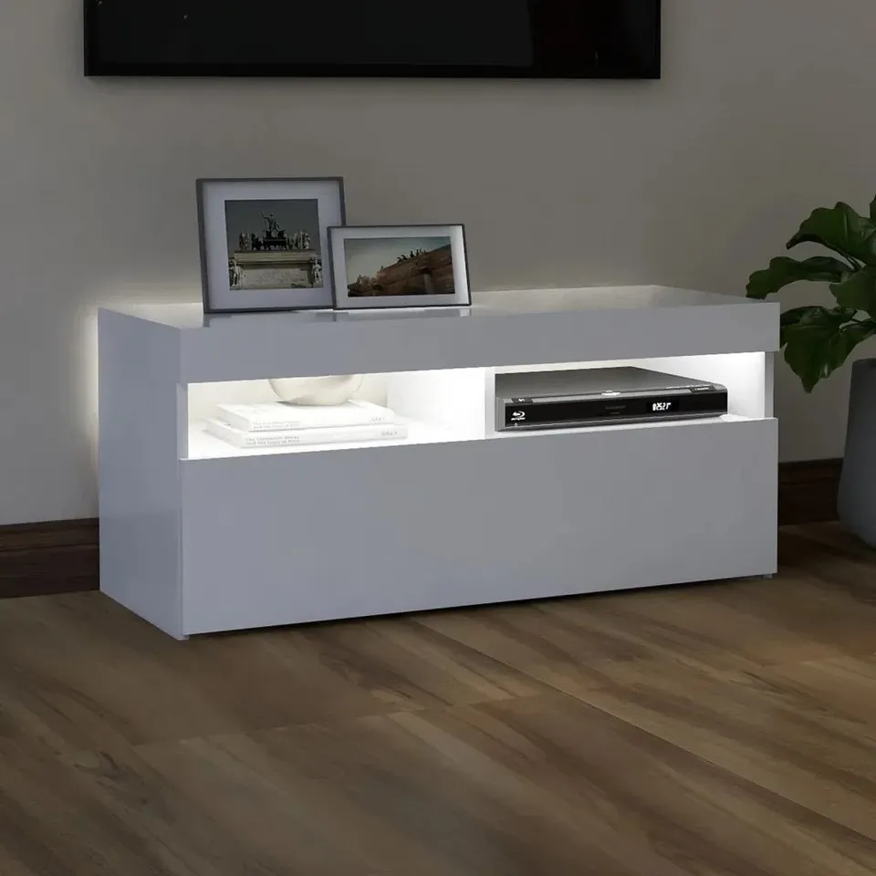BOXED MADLINE IVY BRONX TV CABINET WITH LED LIGHTS 90×35×40CM