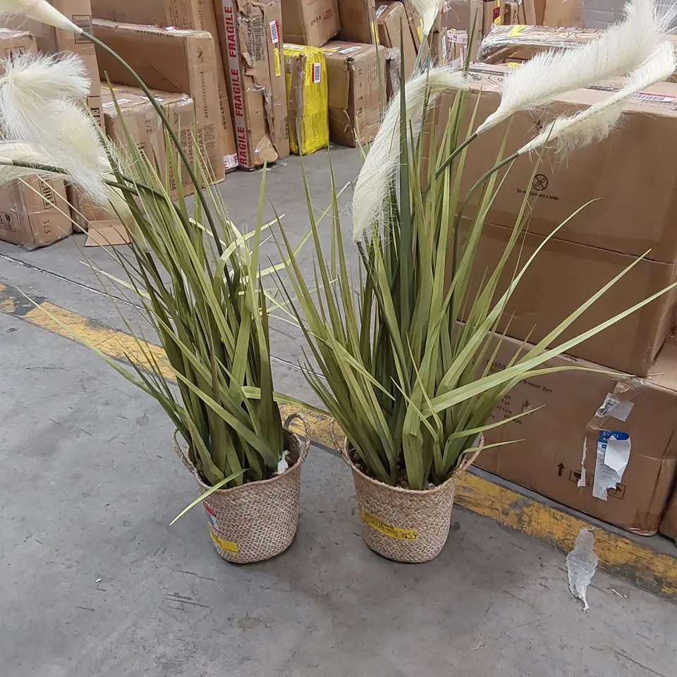 SET OF 2 100CM ARTIFICIAL PAMPAS GRASS IN BASKETS (2 ITEMS)