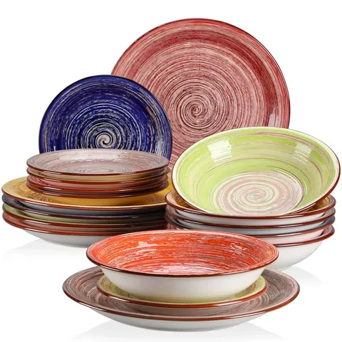 BOXED AITKIKTM ALBERO 18 PIECE DINNERWARE SET SERVICE FOR 6
