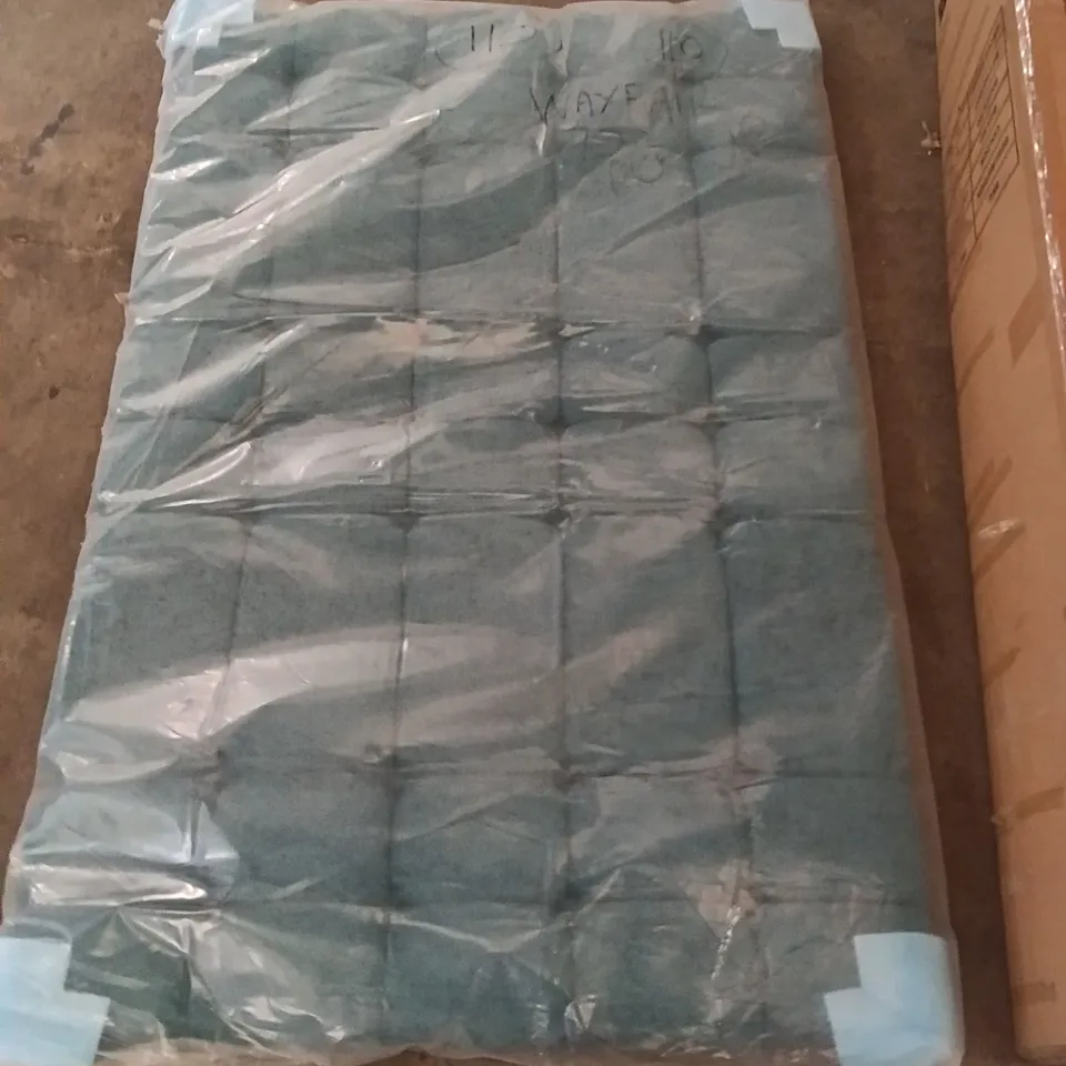 BLUE FABRIC UPHOLSTERED HEADBOARD