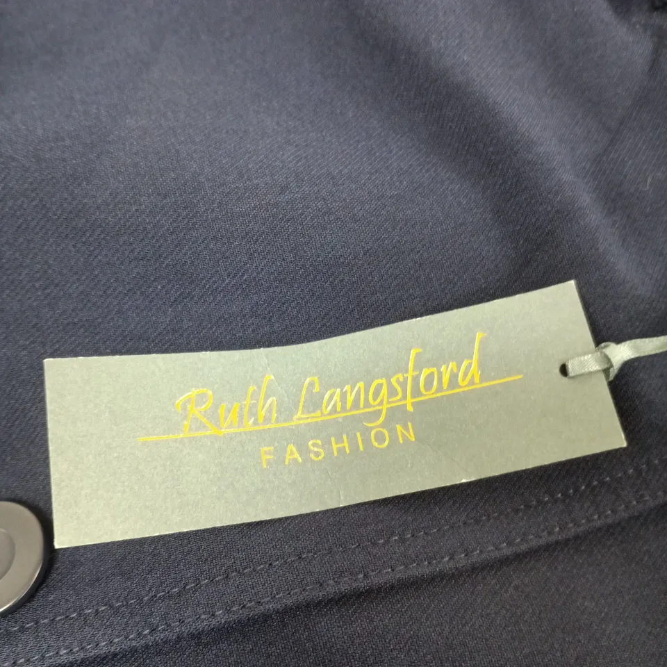 RUTH LANGFORD FASHION NAVY COAT (WOMEN) – WOOL/POLYAMIDE BLEND - UK12